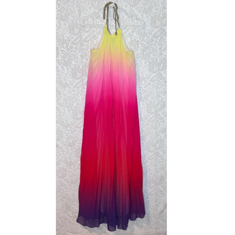 Elegant Pink and Purple Ombre Halter Maxi Dress - Picture 15 of 15